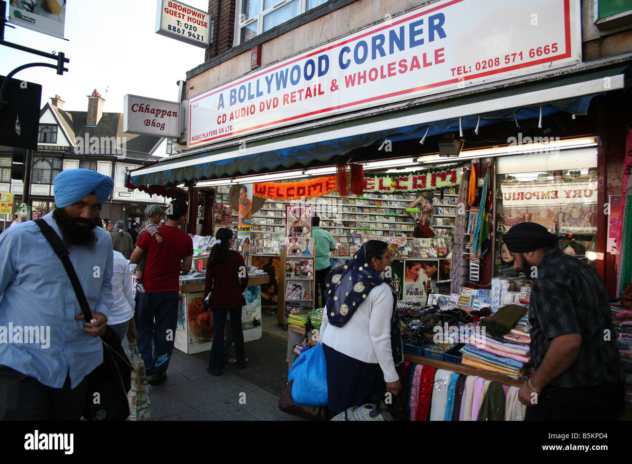 Negozio asiatico a Southall Broadway London Foto Stock