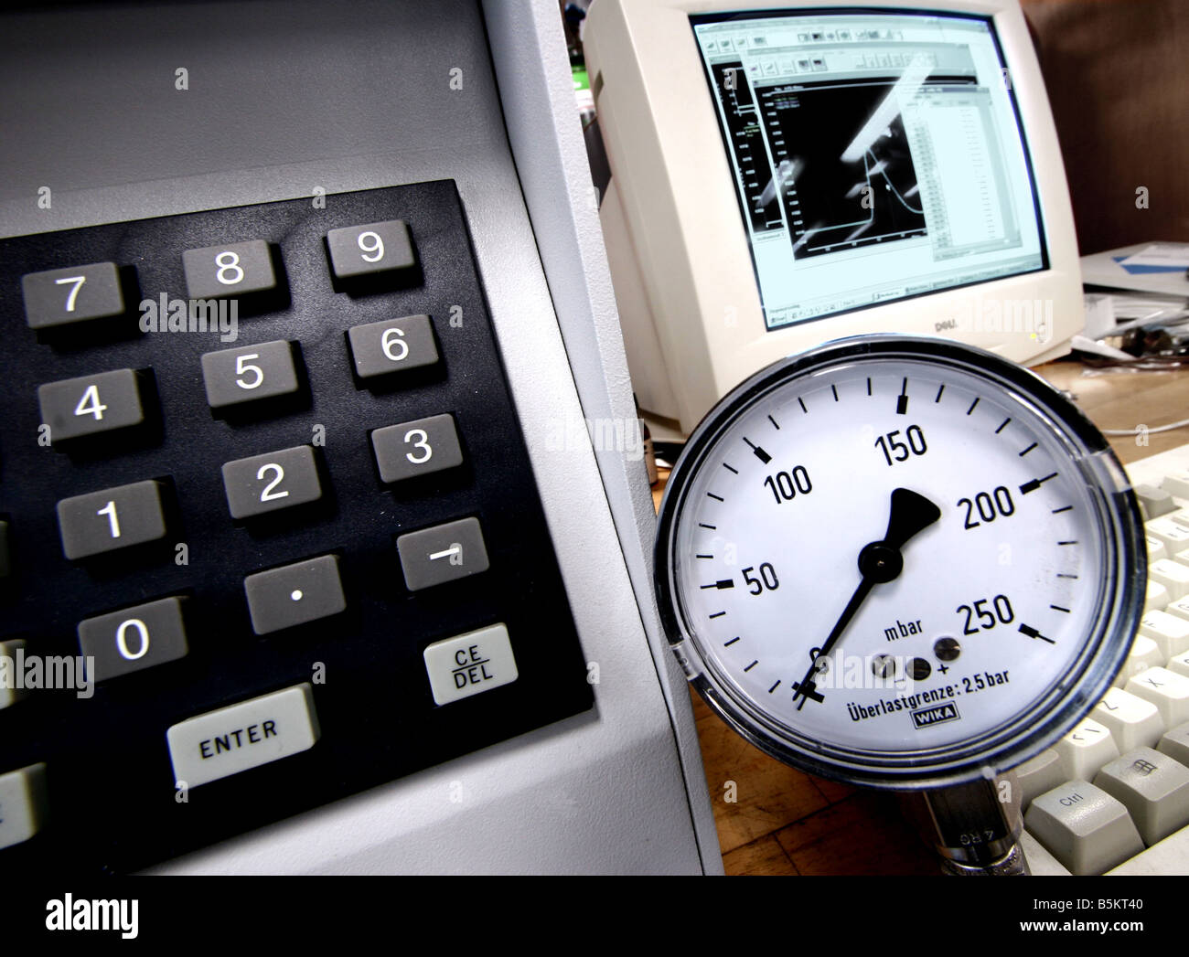 Gas cromatografo per analizzare la composizione del gas Foto Stock