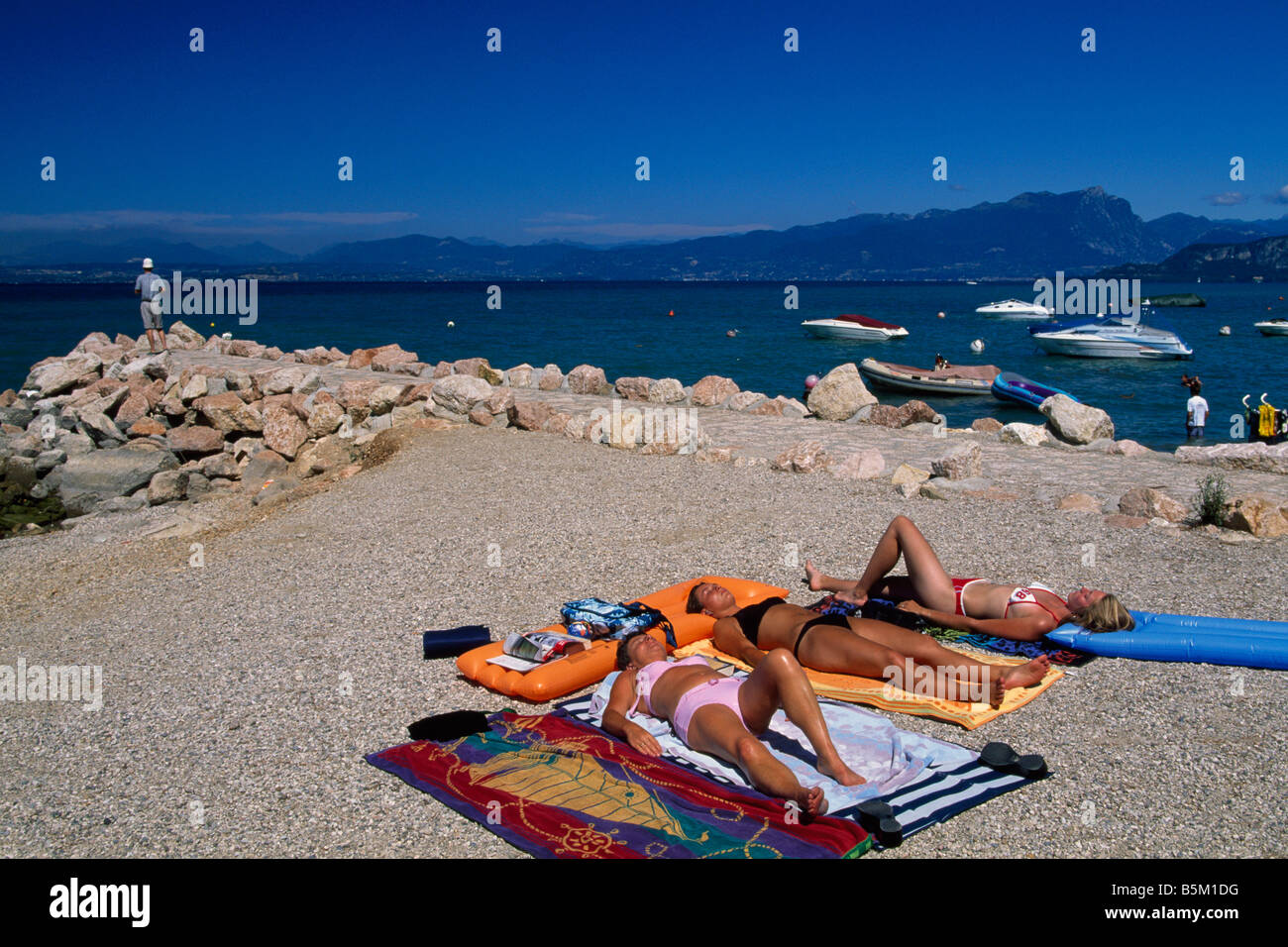 Torri del Benaco sul Lago di Garda Italia Foto Stock