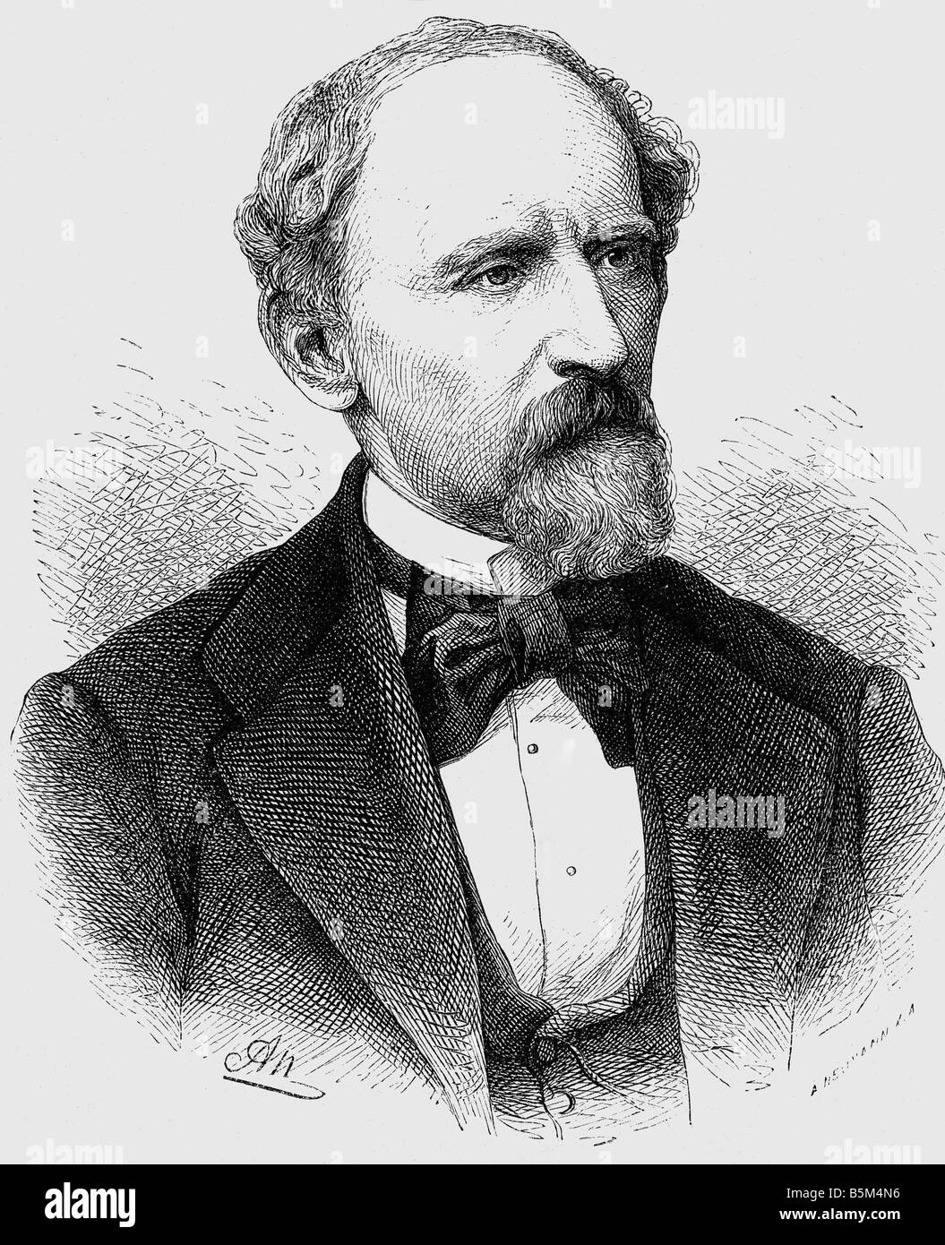 Bucher, Lothar, 25.10.1817 - 12.10.1892, statista ed editore tedesco, ritratto, incisione in legno, 19th secolo, Foto Stock