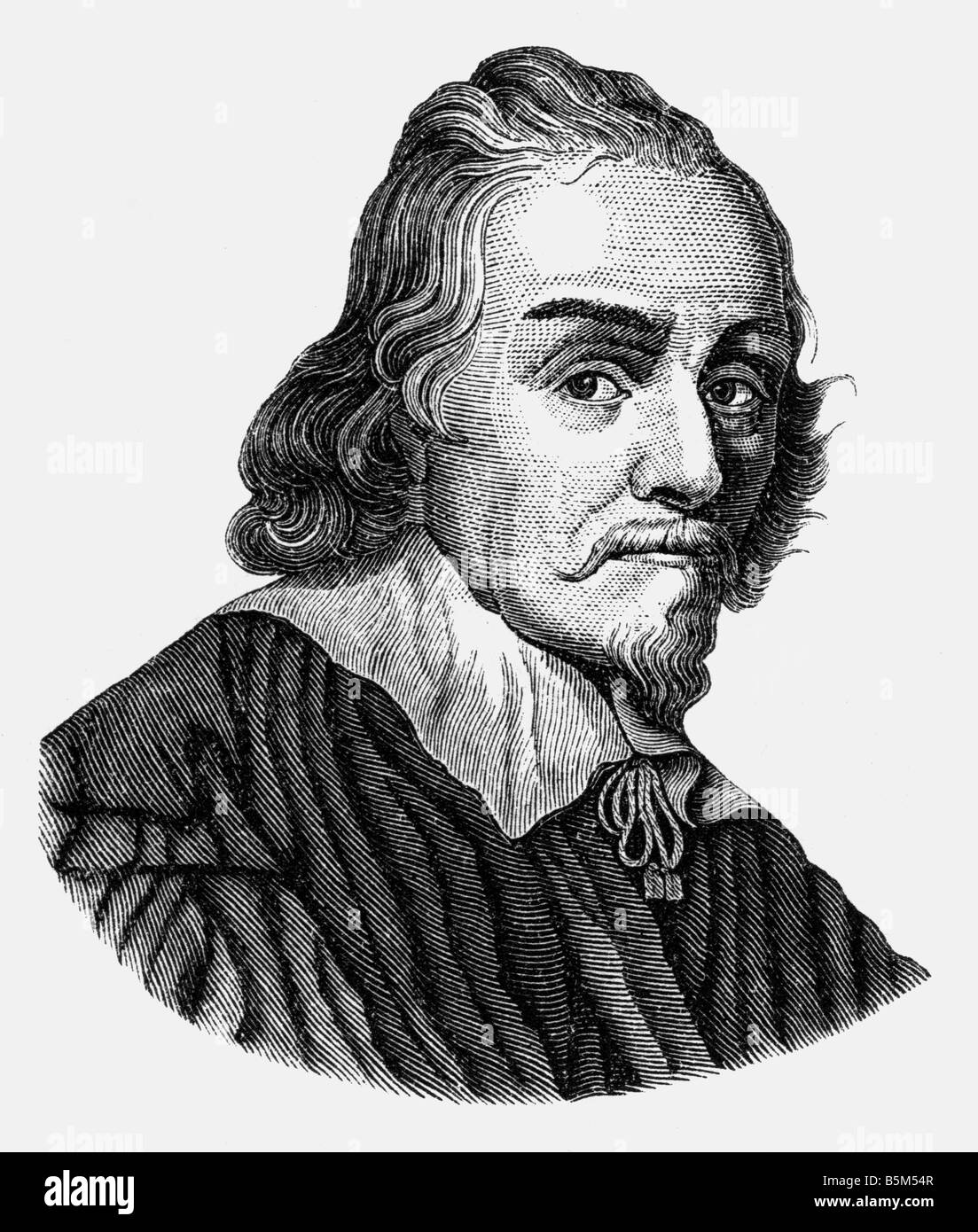 Harvey, William, 1.4.1578 - 3.6.1657, medico-medico inglese (anatomista), ritratto, incisione in legno, 19th secolo, dopo l'immagine contemporanea, Foto Stock