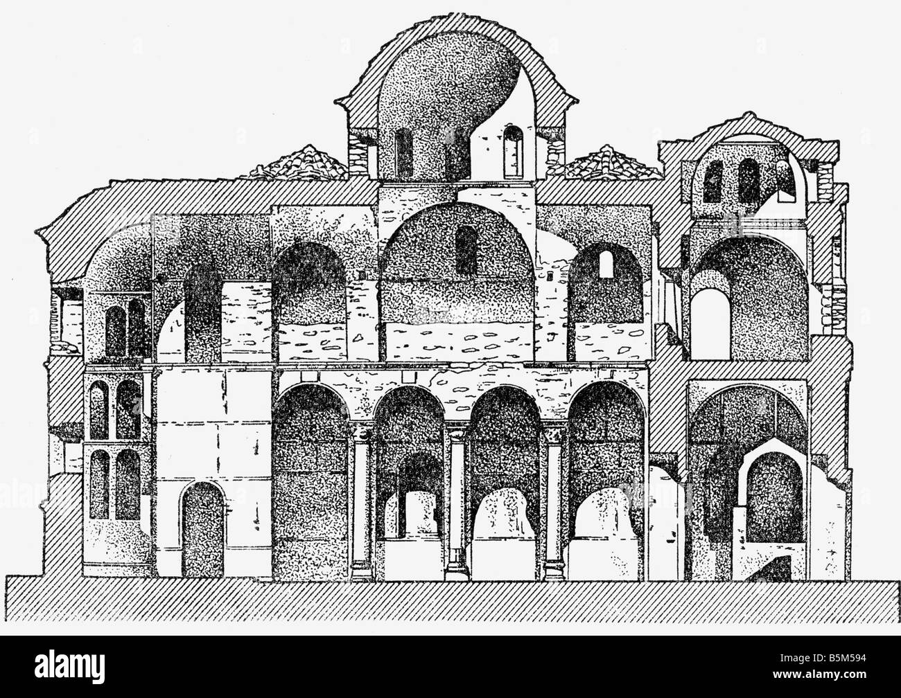 Architettura, chiese e monasteri, Grecia, Mistras, Abbazia di Panhagia Pantanassa, 1428, Foto Stock