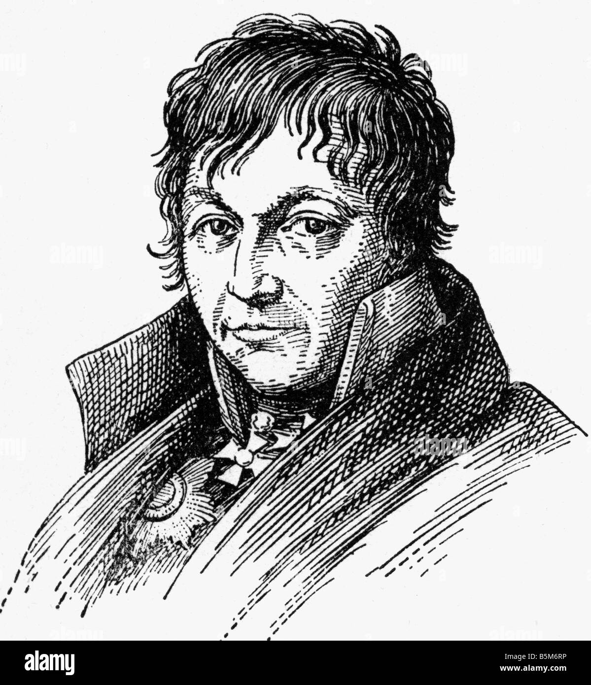 Scharnhorst, Gerhard von, 12.11 1755 - 28.6.1813, Prussian General, portrait, ink drawing, 1933, , Foto Stock