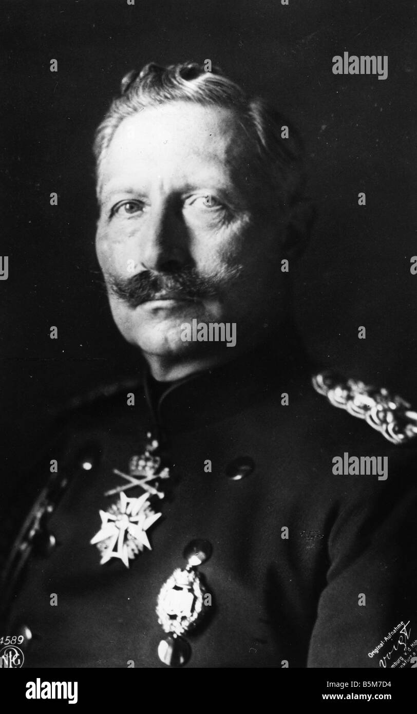 1 W46 B1914 1 e Wilhelm II Foto Ott 1914 Wilhelm II Kaiser tedesco 1888 1918 Berlin 27 1 1859 Haus Doorn Paesi Bassi 4 6 1941 Po Foto Stock