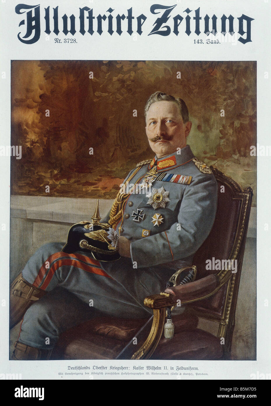 Il Kaiser Guglielmo II / 1914 Foto Stock