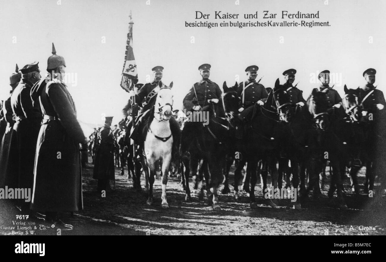 1 W46 F1916 31 Wilhelm II lo zar Ferdinando Nisch 1916 Guglielmo II imperatore tedesco 1888 1918 1859 1941 durante la prima guerra mondiale 1914 18 Imperatore Wil Foto Stock