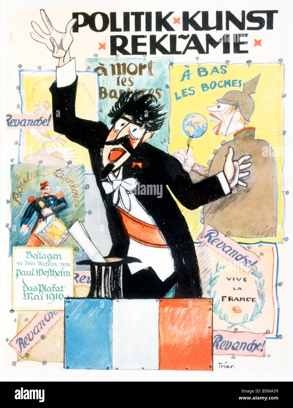 2 G55 P1 1916 2 E Plakat copertina WWI 1916 Storia La Prima Guerra Mondiale la propaganda Politik Kunst Reklame politica Pubblicità Arte C Foto Stock