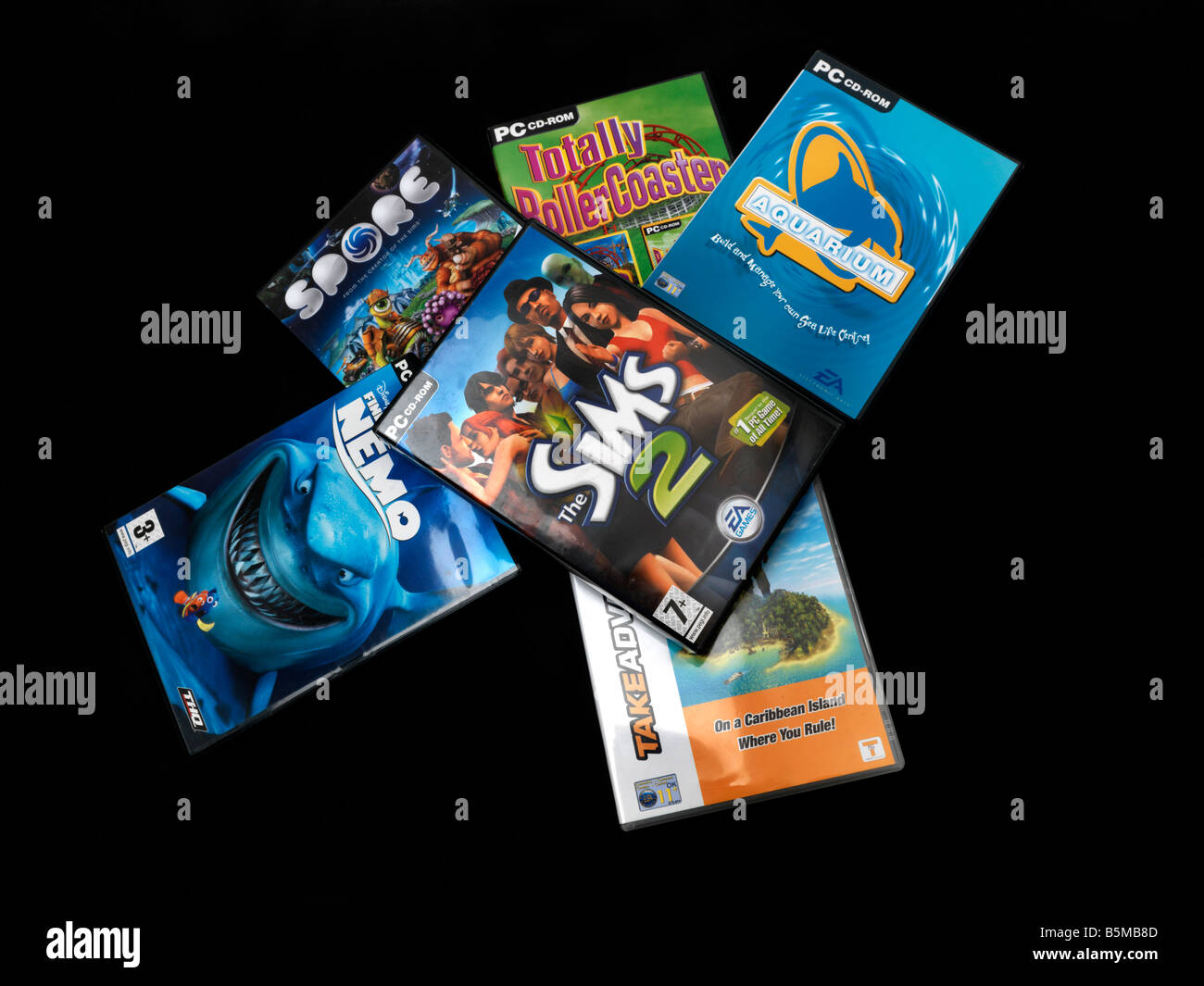 Pila di giochi per computer Foto Stock