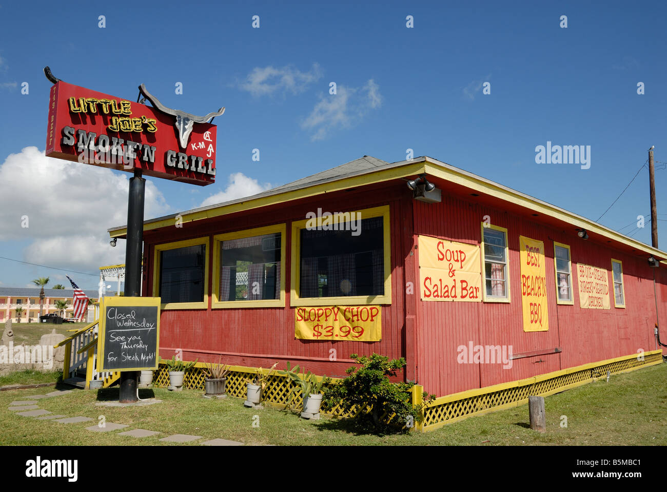 Ristorante in Port Aransas, South Texas USA Foto Stock
