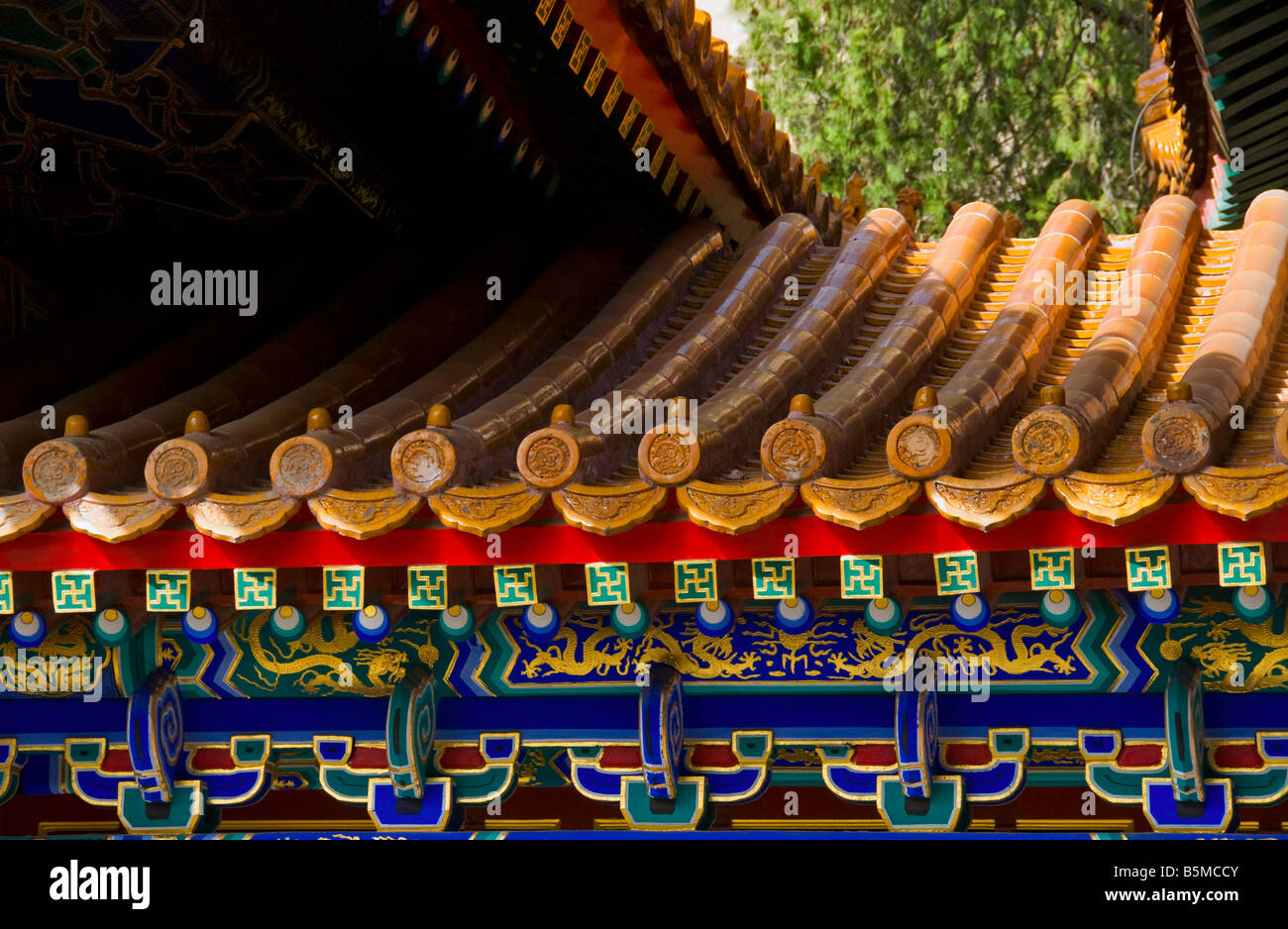 Dettagli architettonici del palazzo d'Estate a Pechino in Cina Foto Stock