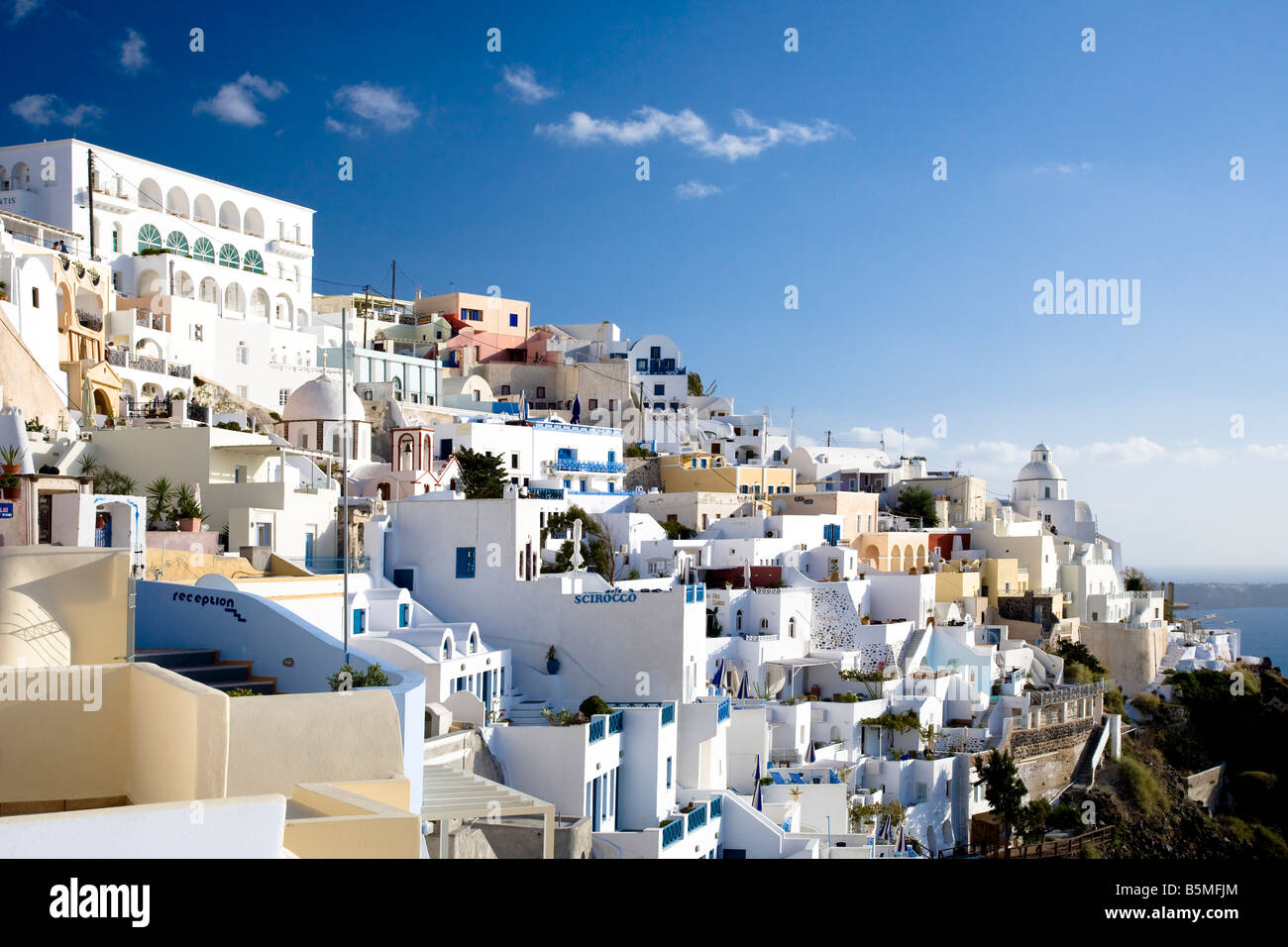 Fira Santorini Cyclades Grecia Foto Stock