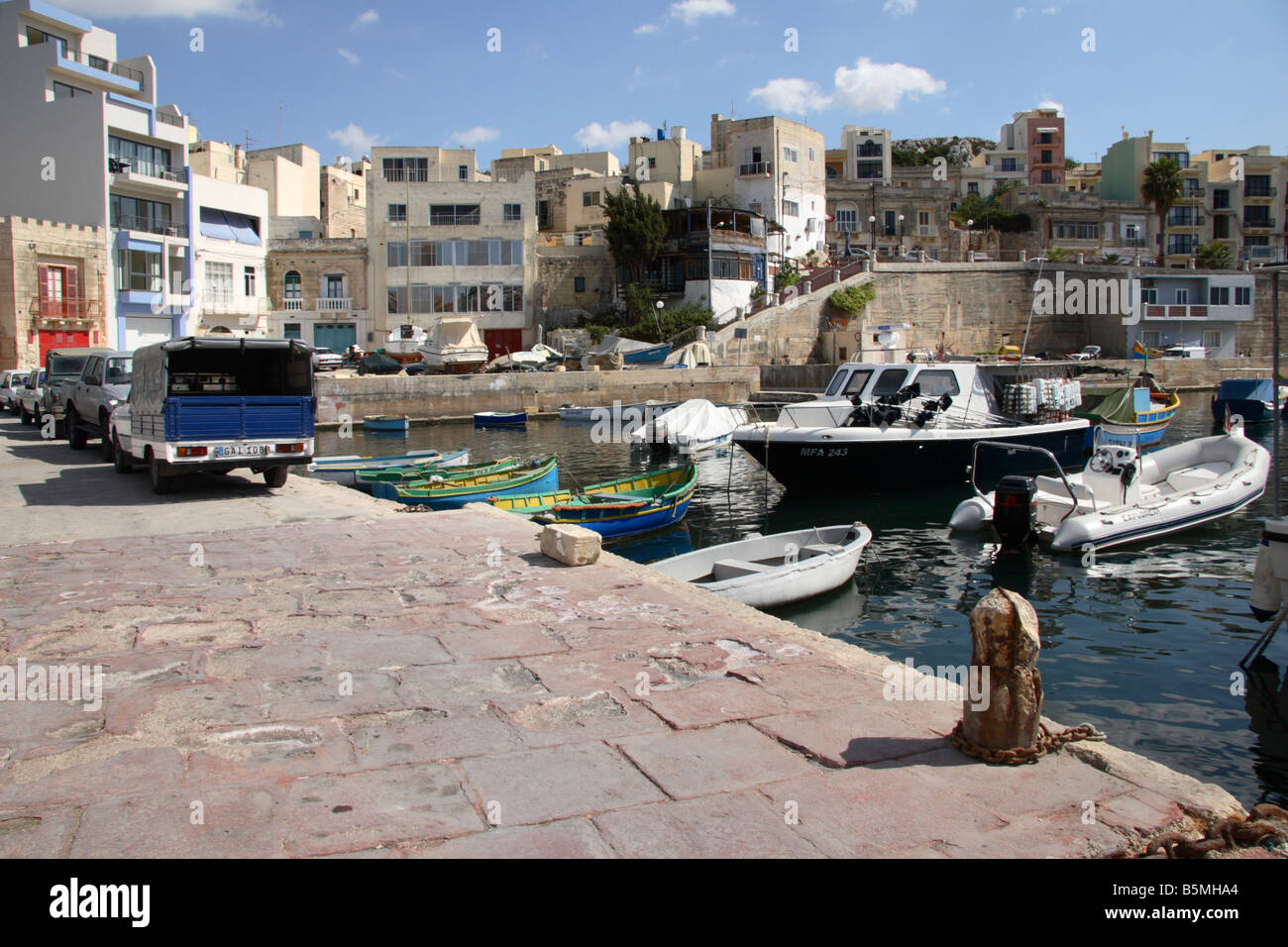 'St Paul Bay' Harbour, Malta. Foto Stock