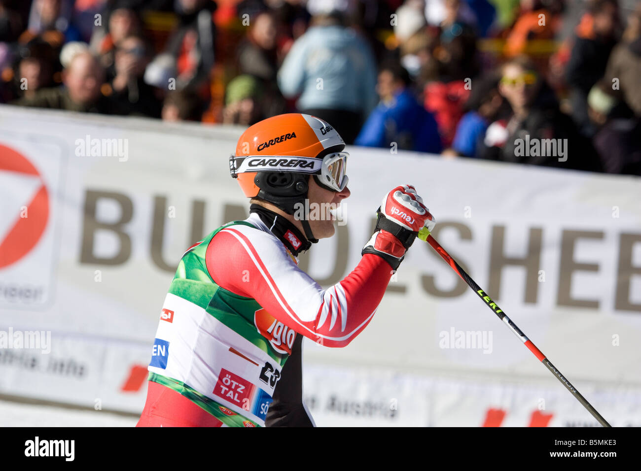 SOELDEN AUSTRIA OTT 26 Romed Baumann AUT competere nel mens slalom gigante presso il Ghiacciaio Rettenbach Foto Stock