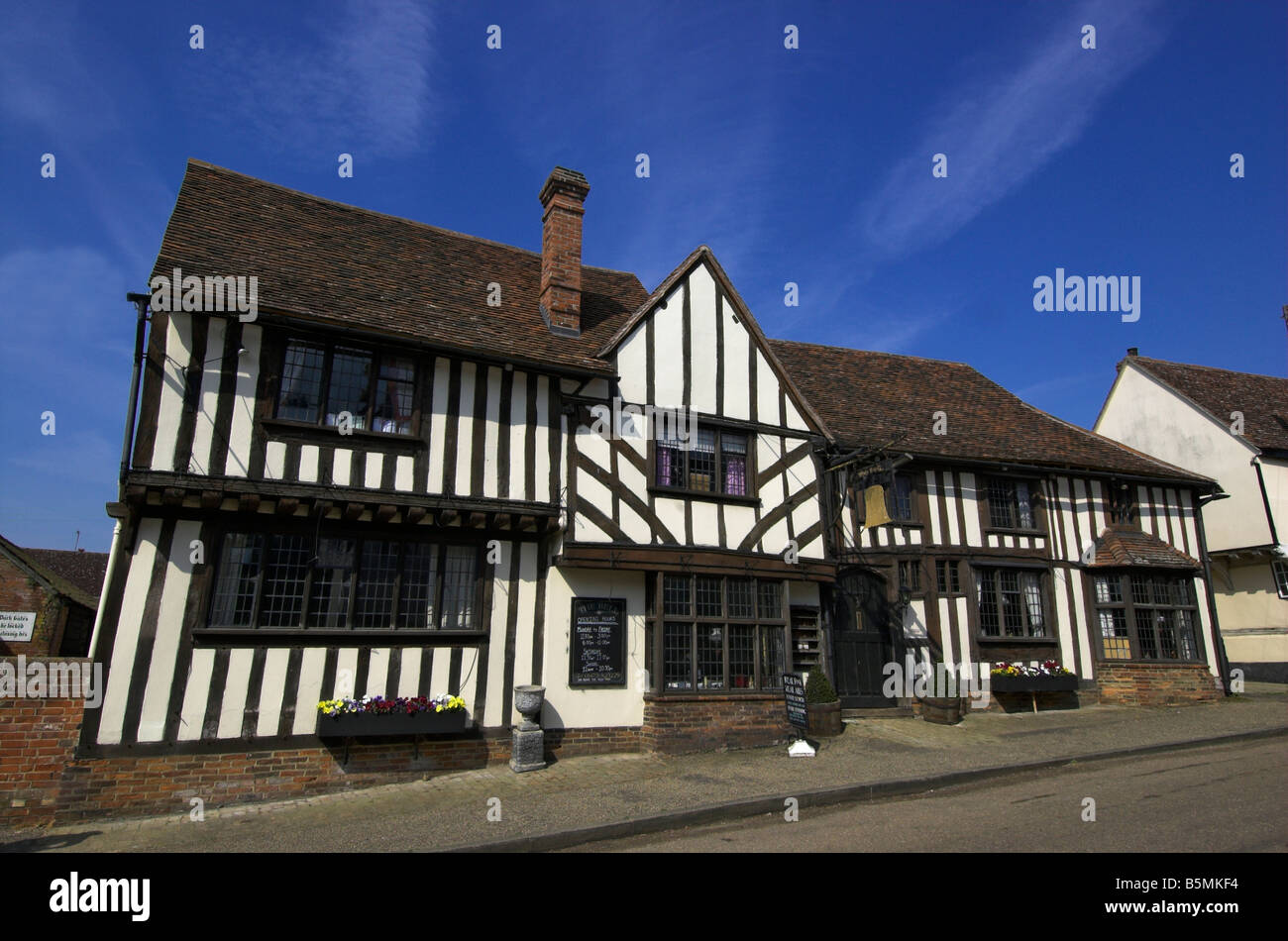 La campana pub nella Storica Suffolk villaggio di Kersey Foto Stock