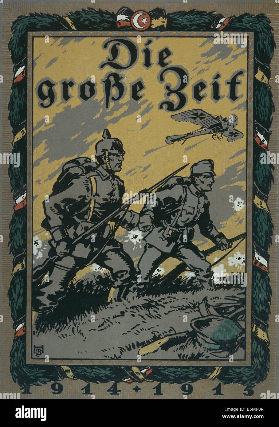 9 1914 0 0 A1 grande tempo pagina titolo 1914 15 Prima Guerra Mondiale 1914 1918 Die grosse Zeit il grande momento di avanzamento soldie tedesco Foto Stock