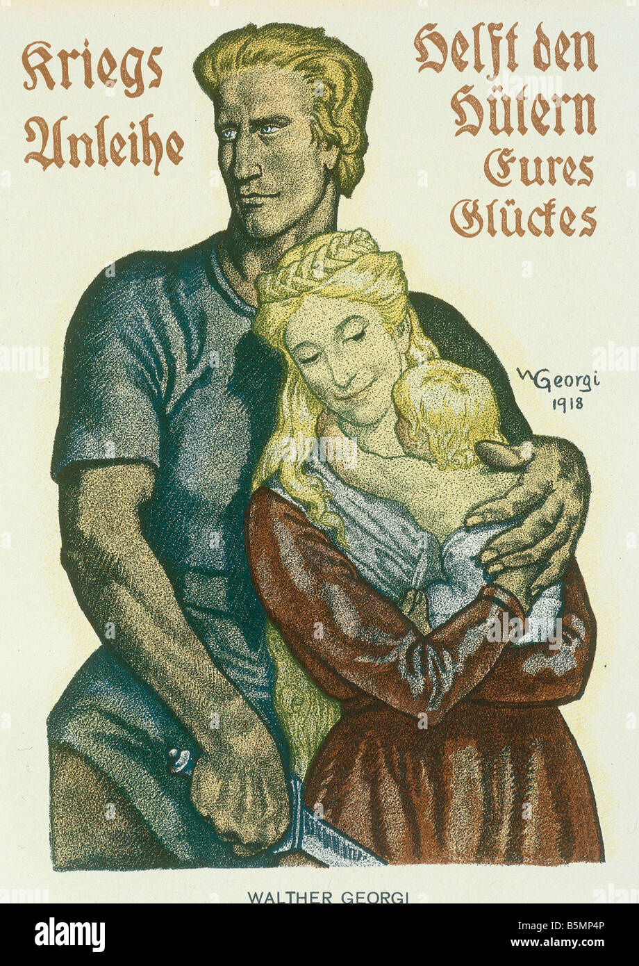 9 1914 0 0 e 1 6 9 Prestito di guerra campagna di manifesti da Georgi Prima Guerra Mondiale 1914 1918 Guerra guerra Prestiti Prestiti obbligazioni emesse dal tedesco Foto Stock