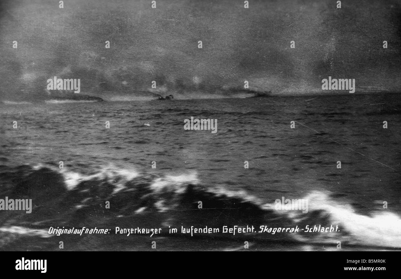 9 1916 5 31 A1 3 guerra mondiale I mare battaglia dello Jutland 1916 I Guerra Mondiale 1914 18 battaglia del mare nei pressi dello Jutland Skagerrak 31 5 1 6 1916 germe Foto Stock