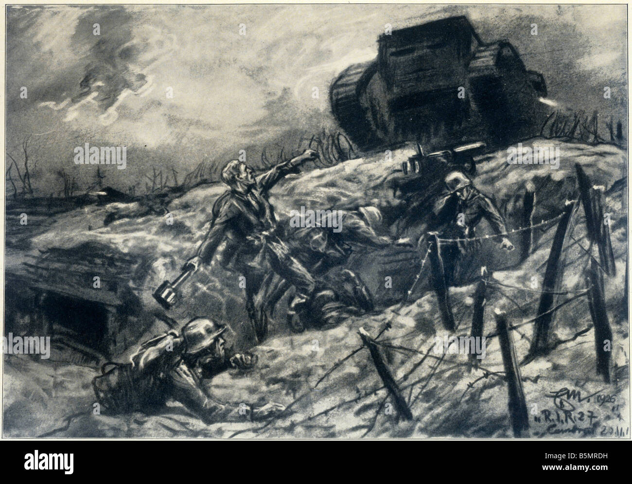 9 1917 11 20 A1 2 guerra mondiale I serbatoio battaglia Cambrai Mattscha Prima Guerra Mondiale 1914 18 Western Serbatoio anteriore battaglia di Cambrai 20 29 n. Foto Stock
