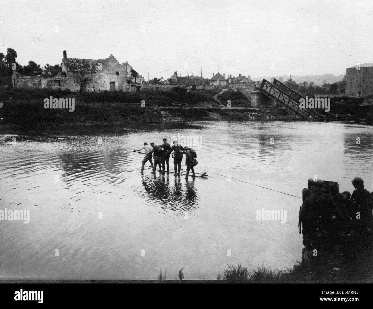 9 1918 5 29 A1 offensiva 2 maggio 1918 Attraversando il Aisne Guerra Mondiale 1 fronte occidentale tedesco grande offensiva Marzo Luglio 1918 Break th Foto Stock