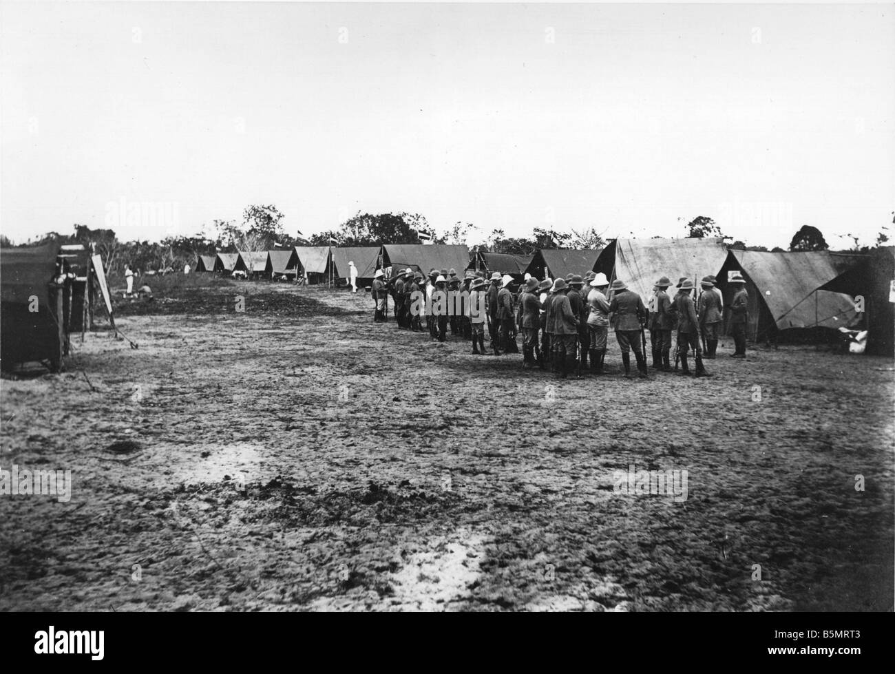 9AF 1914 0 0 A1 4 esercito coloniale tedesca di camp in Africa orientale la Prima Guerra Mondiale la guerra nelle colonie tedesco East Africa oggi Tanzania tedesco Foto Stock