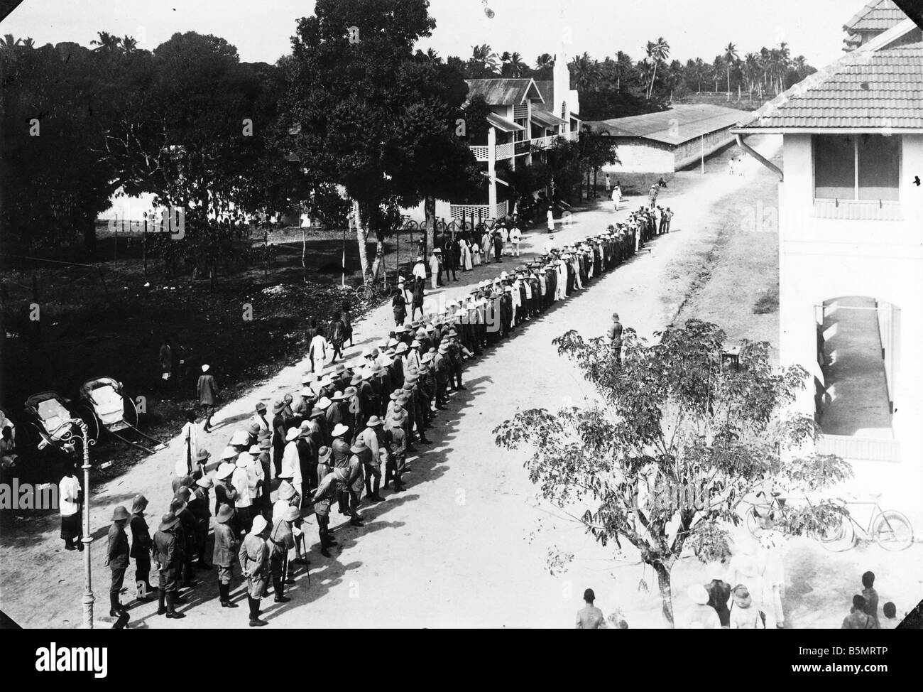 9AF 1914 0 0 A4 1 stazione Daressalam Kigoma Ger E Africa la Prima Guerra Mondiale la guerra nelle colonie tedesco East Africa oggi Tanzania Soldi Foto Stock