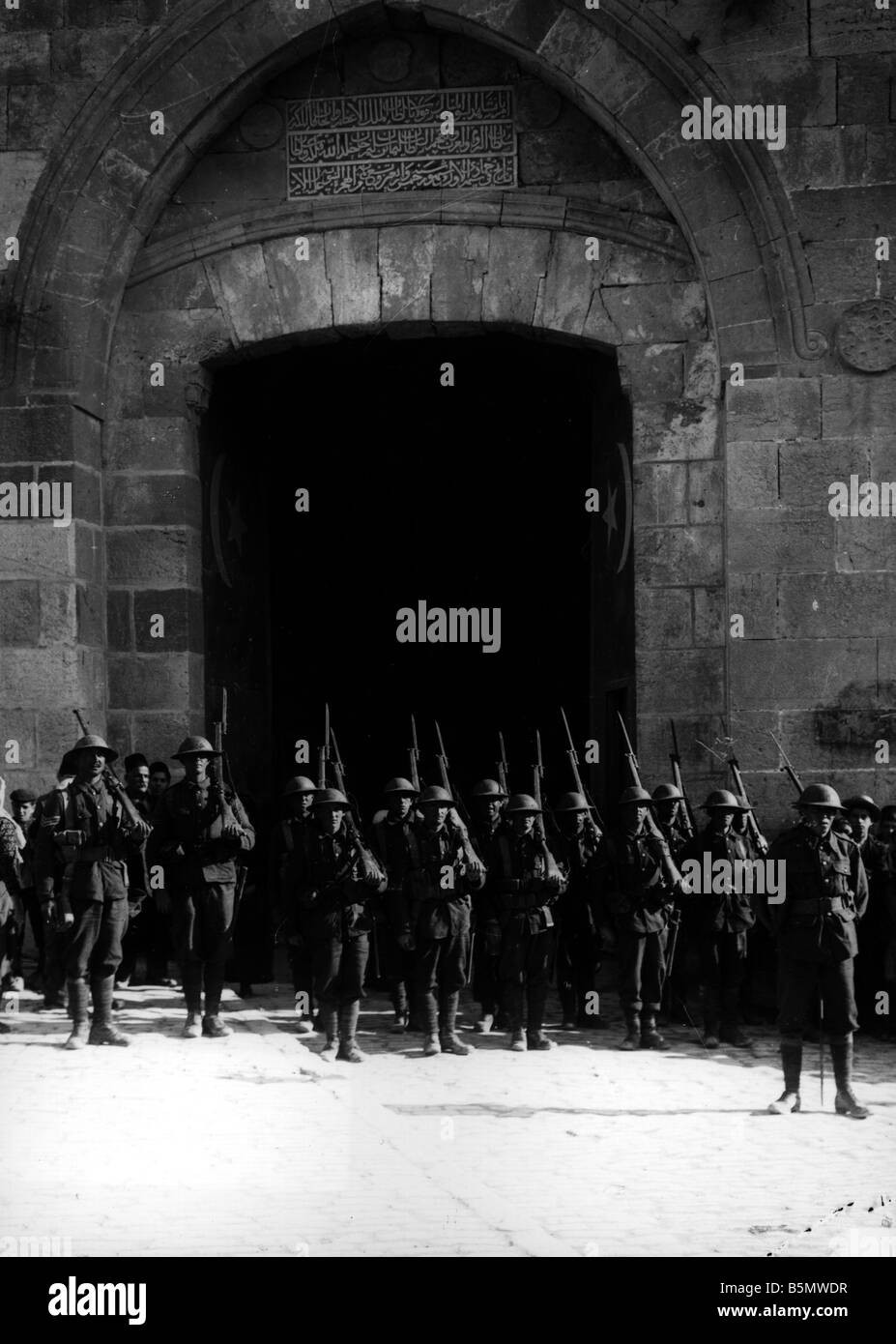 9È 1917 12 9 A1 6 e la prima guerra mondiale la cattura di Gerusalemme dai britannici la guerra mondiale I Turchi guerre britannica la cattura di Gerusalemme da parte di truppe inglesi u Foto Stock