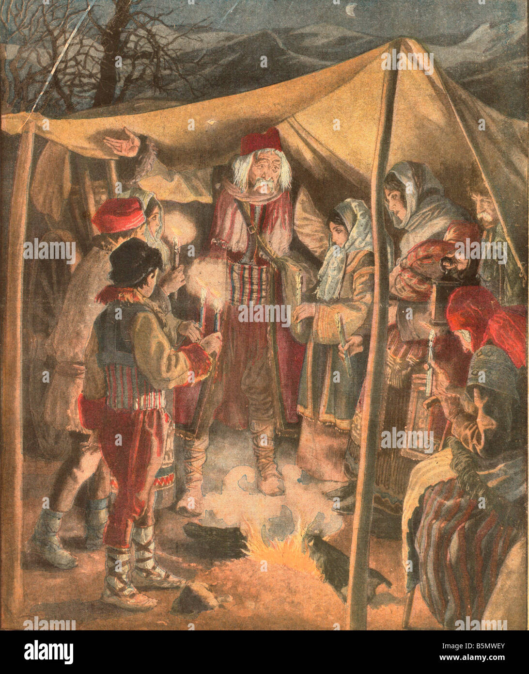 9JG 1915 12 24 A1 E SERB Weihnachten 1915 Petit Journal I Guerra Mondiale secondo la Serbia spedizione dalle potenze centrali Germania Austria Foto Stock