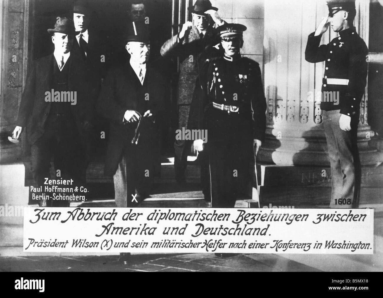 9US 1917 2 3 A1 e WW1 rottura delle relazioni dipl Ger Emp Guerra Mondiale 1 USA 1917 18 interruzione delle relazioni diplomatiche con il tedesco Foto Stock