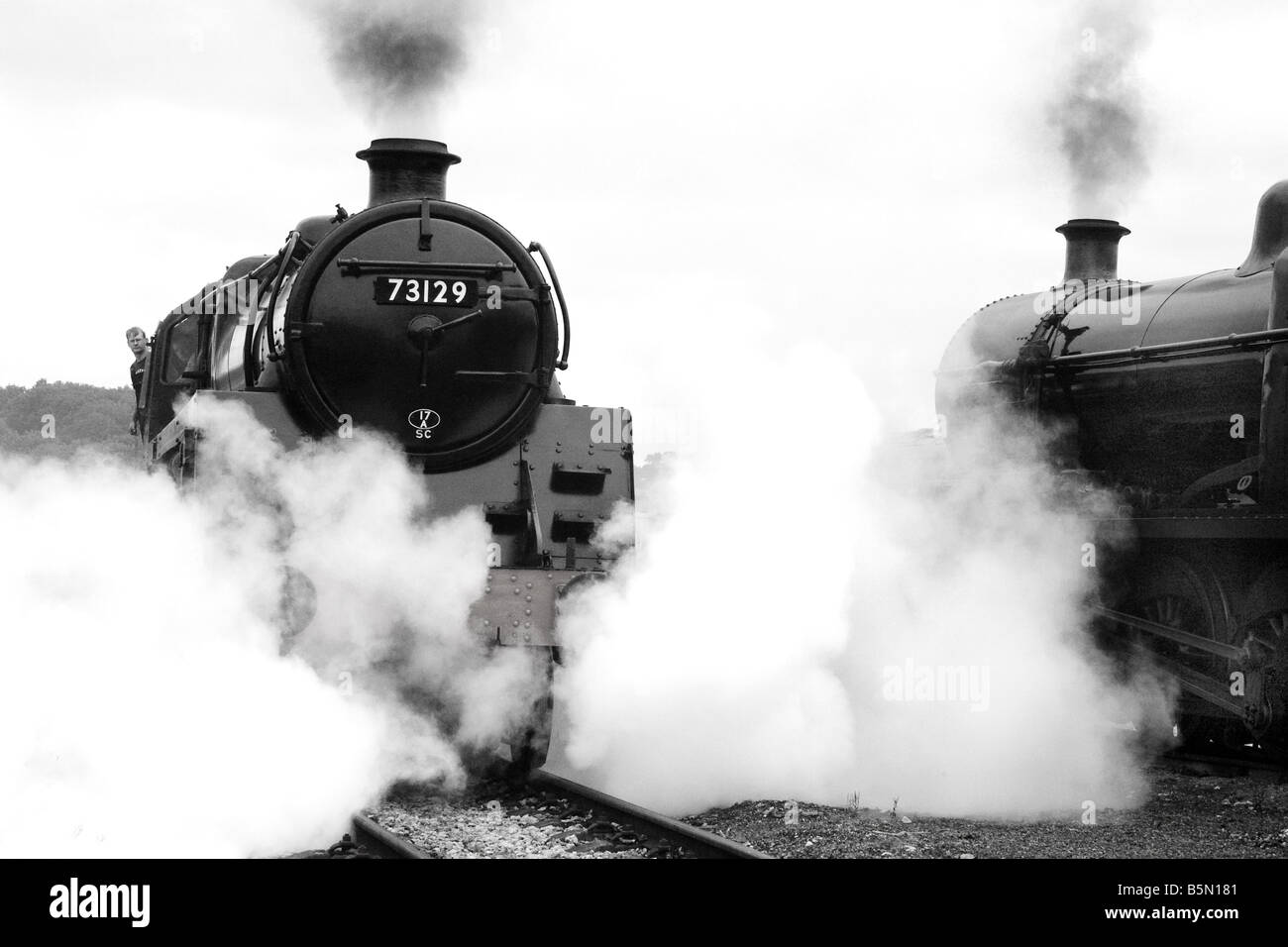 Locomotiva a vapore a Midland Centro ferroviario - Butterley Foto Stock