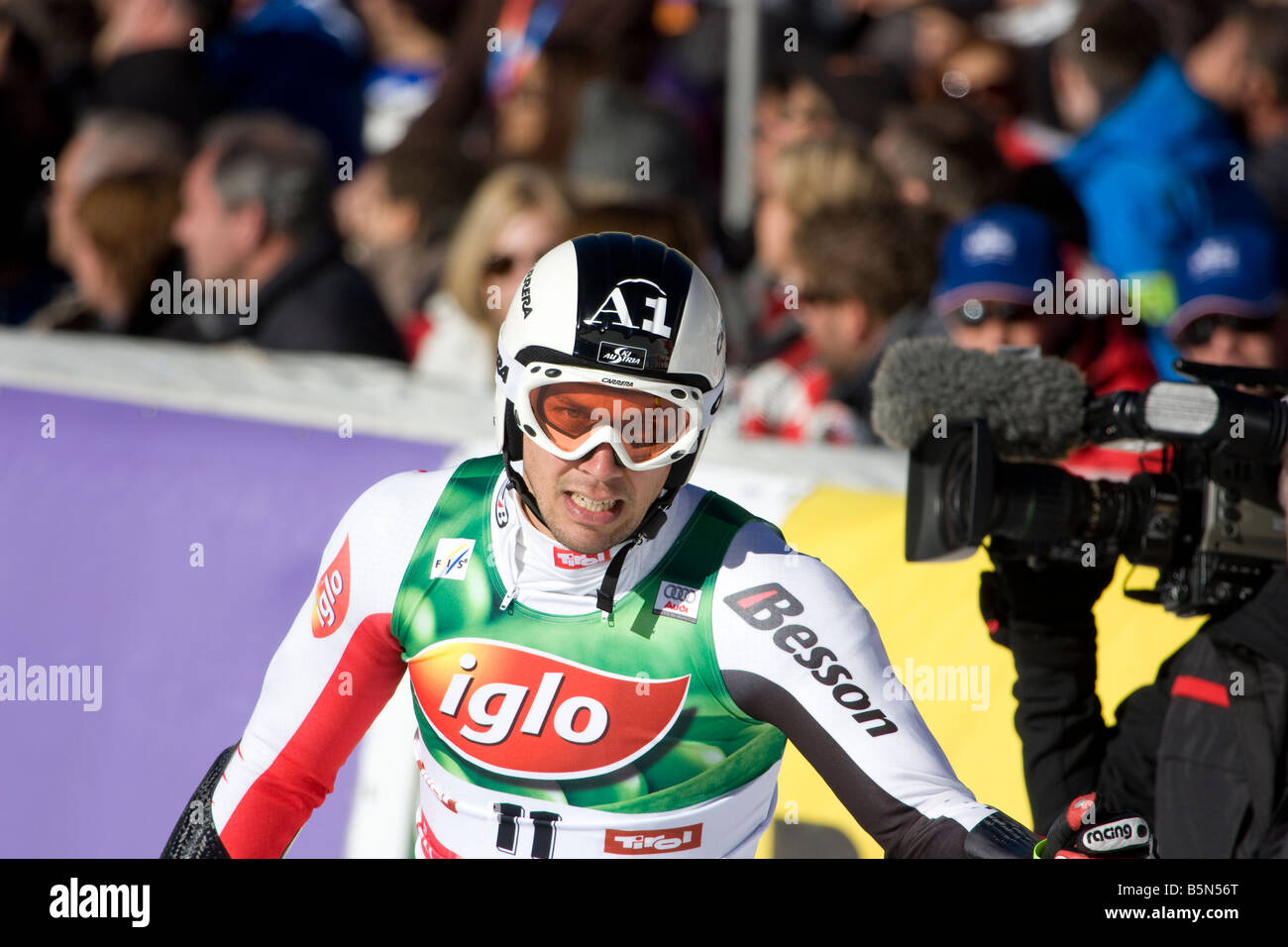 SOELDEN AUSTRIA OTT 26 Mario Matt AUT competere nel mens slalom gigante presso il Ghiacciaio Rettenbach Foto Stock