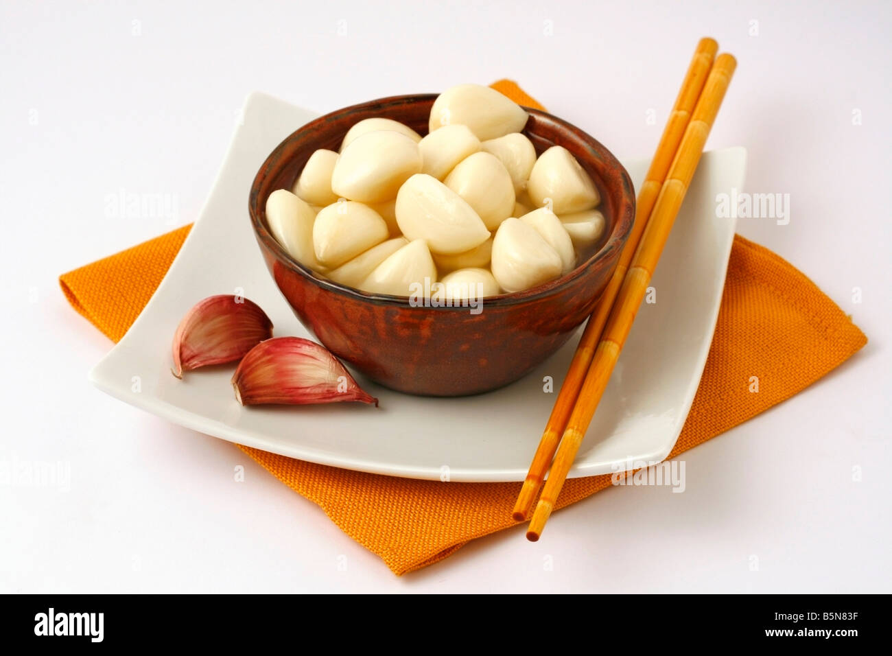 Conserve di aglio Foto Stock