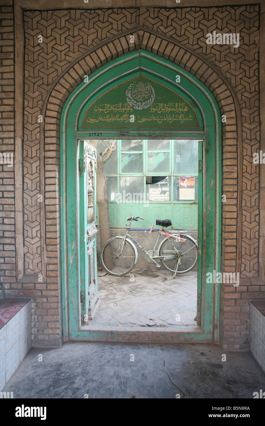 Entrata ad una moschea Foto Stock