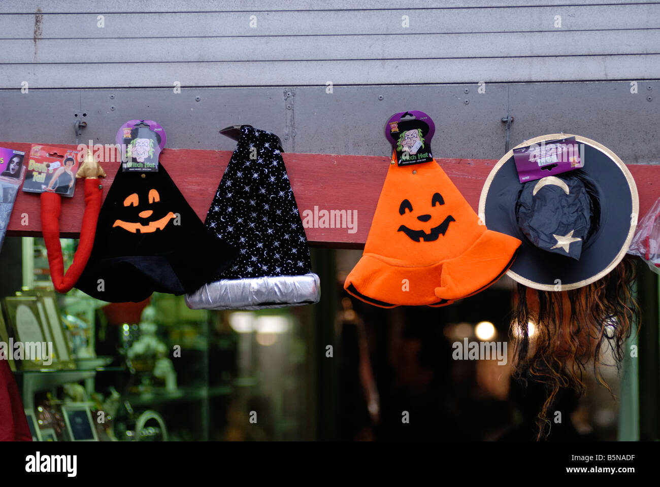 Novità di cappelli di Halloween Foto Stock