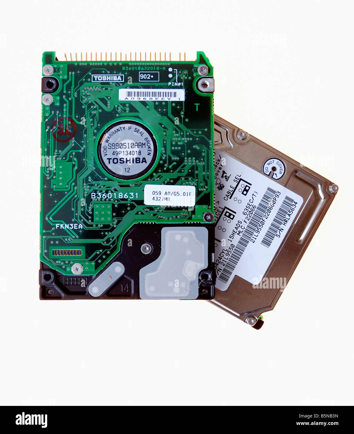 Hard disk del computer Foto Stock