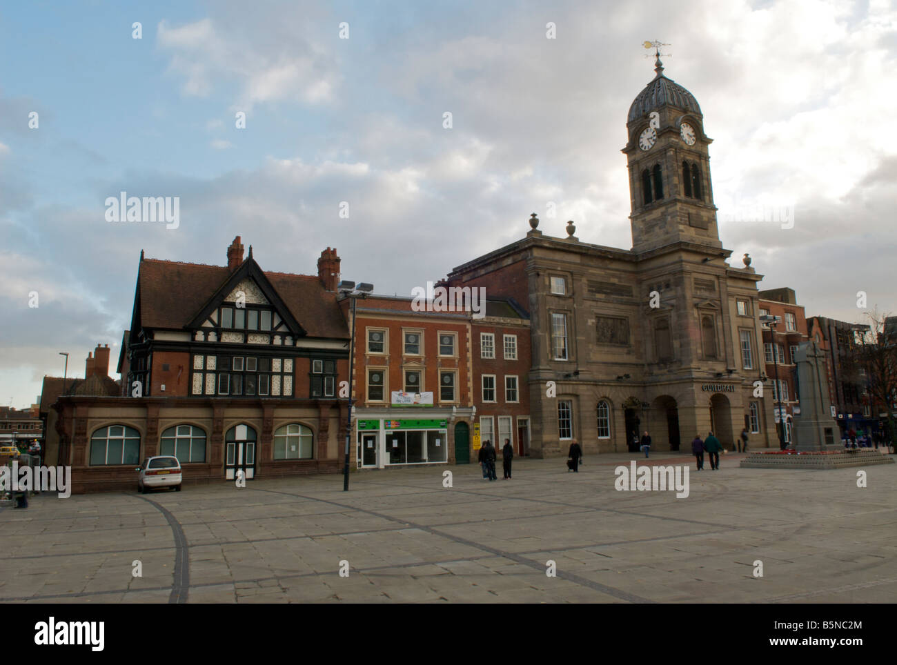 Guild Hall, il mercato, il Derby City Centre Foto Stock