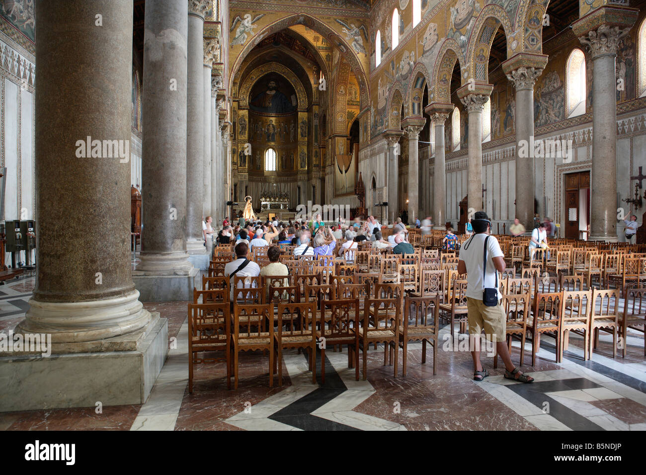 Interno Cattedrale di Monreale, sicilia Foto Stock