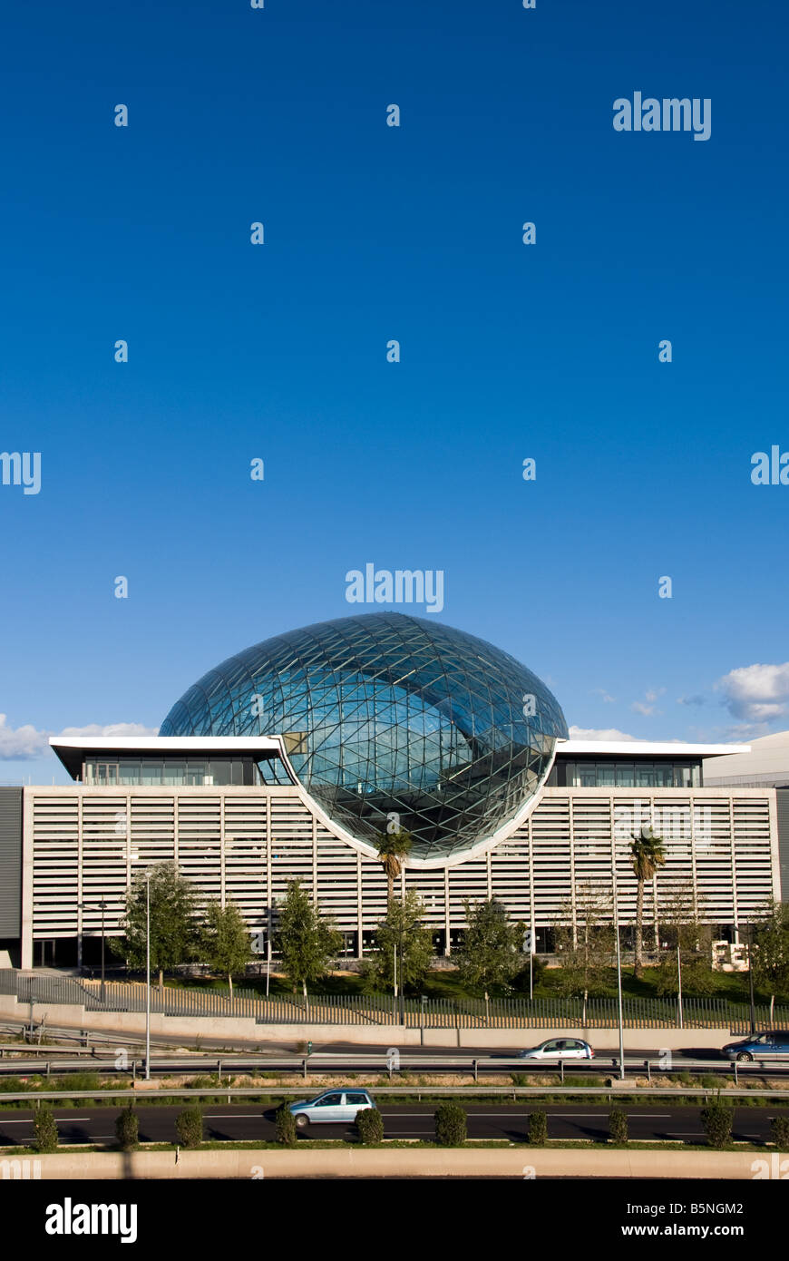 Il centro convegni ed esposizioni Feria Valencia edificio nella città di Valencia Spagna Foto Stock