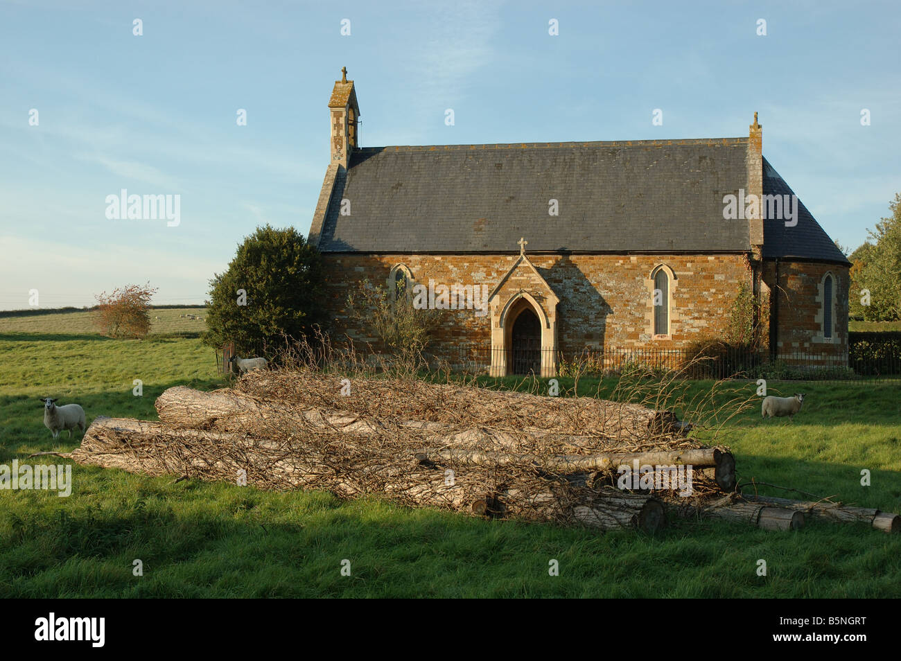St Giles Church, Blaston, Leicestershire, England, Regno Unito Foto Stock