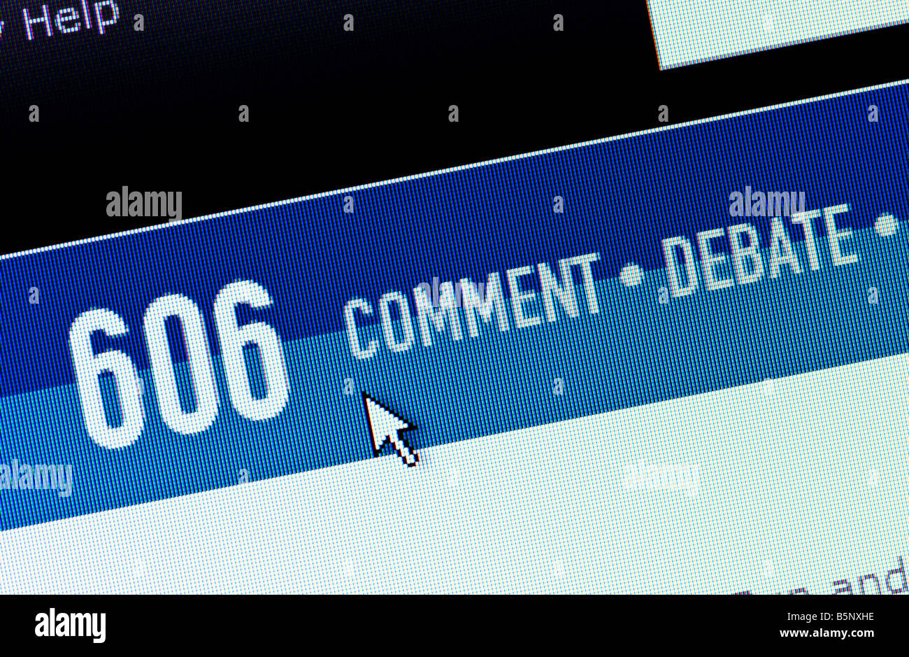 Macro screenshot di BBC Radio 5 606 Sport sito web solo uso editoriale Foto Stock