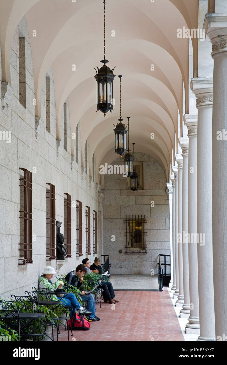 Il cortile della Boston Public Library Copley Square Boston Massachusetts, STATI UNITI D'AMERICA Foto Stock