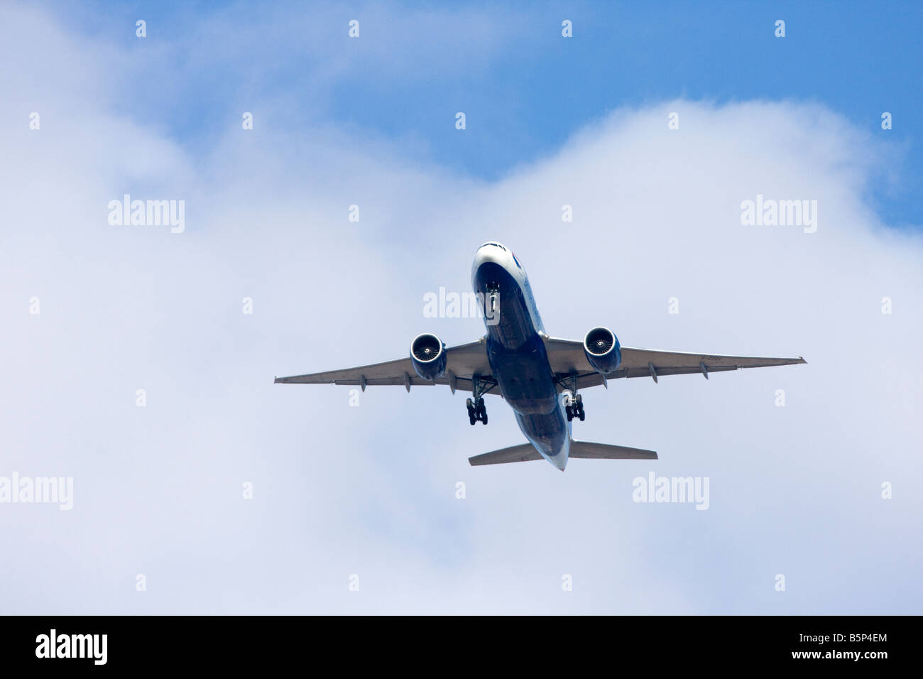 British Airways si avvicina a getto di Newark NJ USA Foto Stock