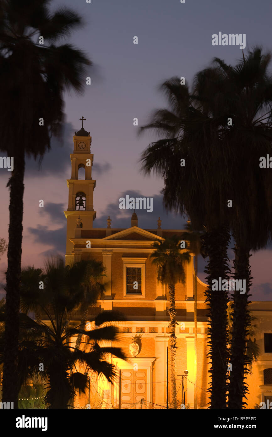 CAMPANILE MONASTERO DI SAN PIETRO ABRASHA PARCO VECCHIA CITTÀ JAFFA TEL AVIV ISRAELE Foto Stock
