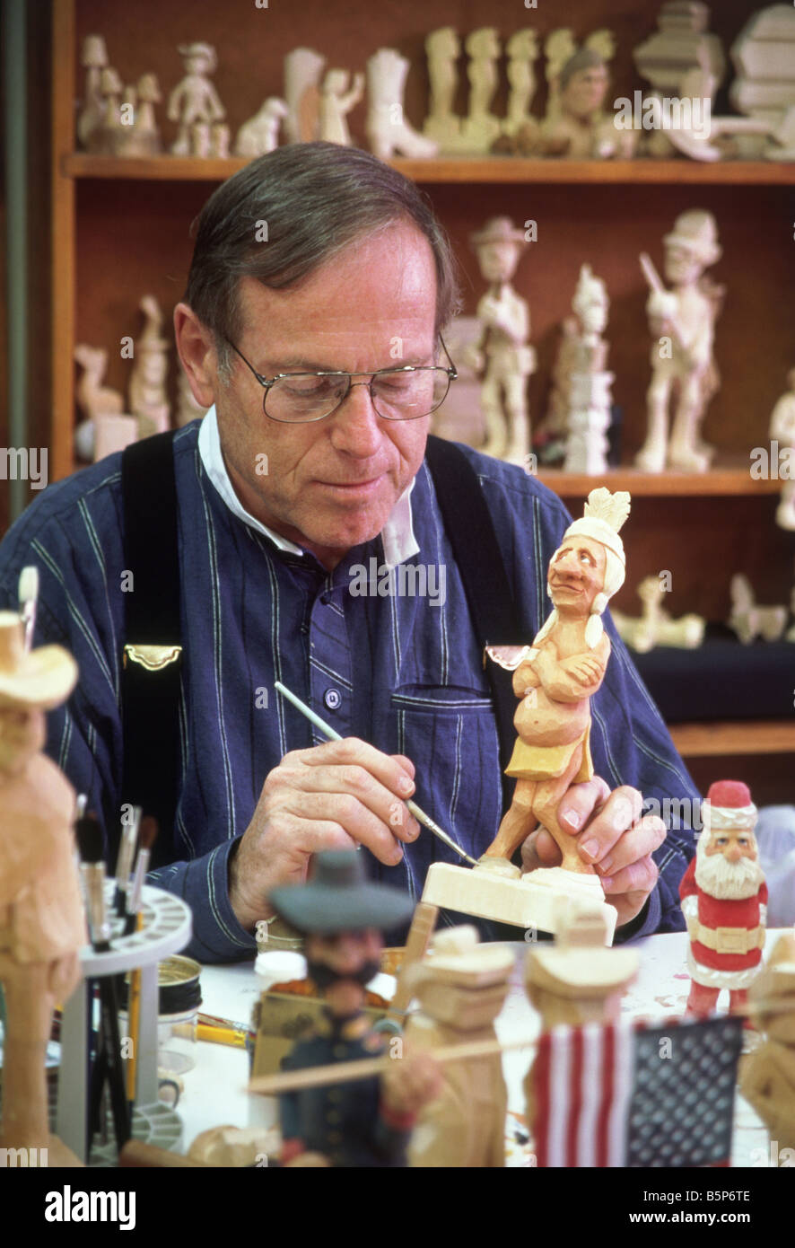 Museo nazionale dell'intaglio del legno, Custer, South Dakota, Stati Uniti. Annata 1999 Foto Stock