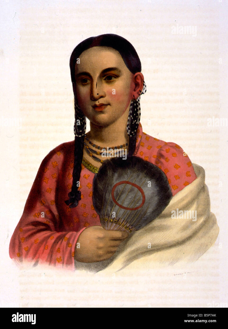 Femmina americana nativa 1890 - accuratamente restaurato, re-master riparato e colori enhanced al suo stato originale. Foto Stock