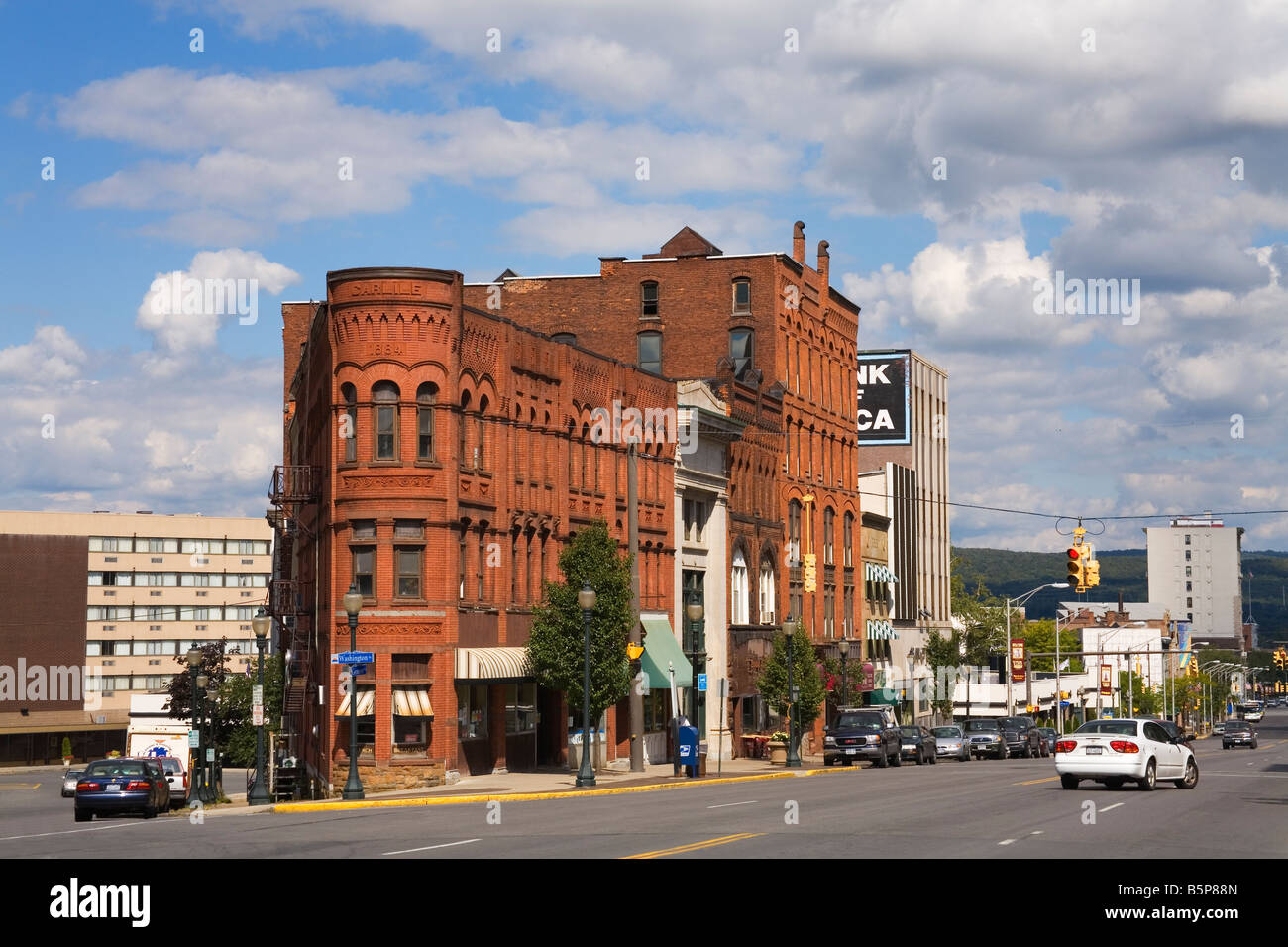 Carlile edificio sulla strada Genesee Utica nello Stato di New York STATI UNITI D'AMERICA Foto Stock