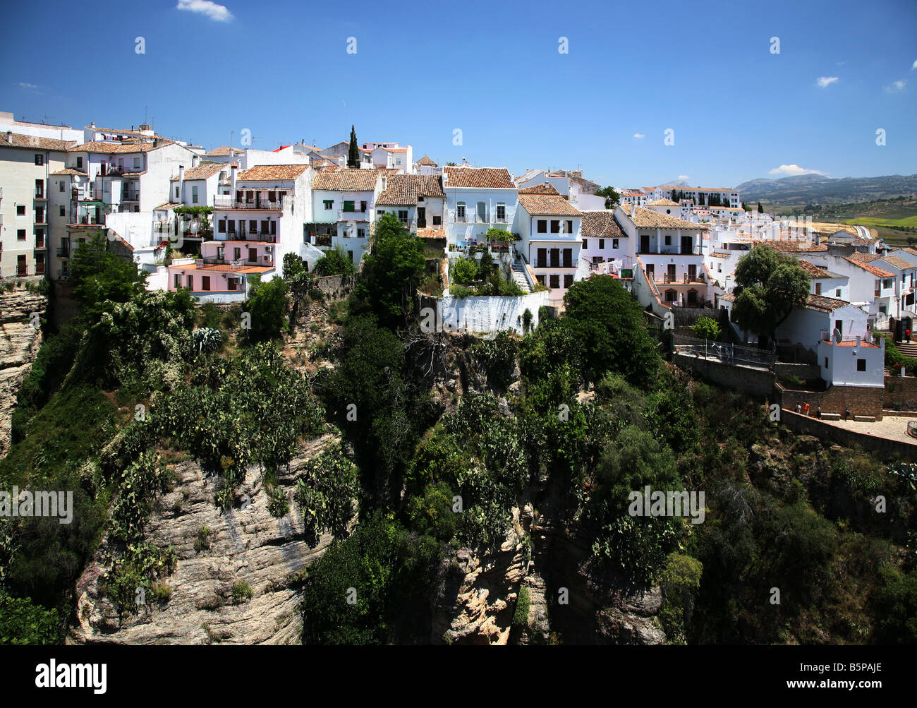 El Tajo Gorge, Ronda, Andalusia Spagna meridionale Foto Stock