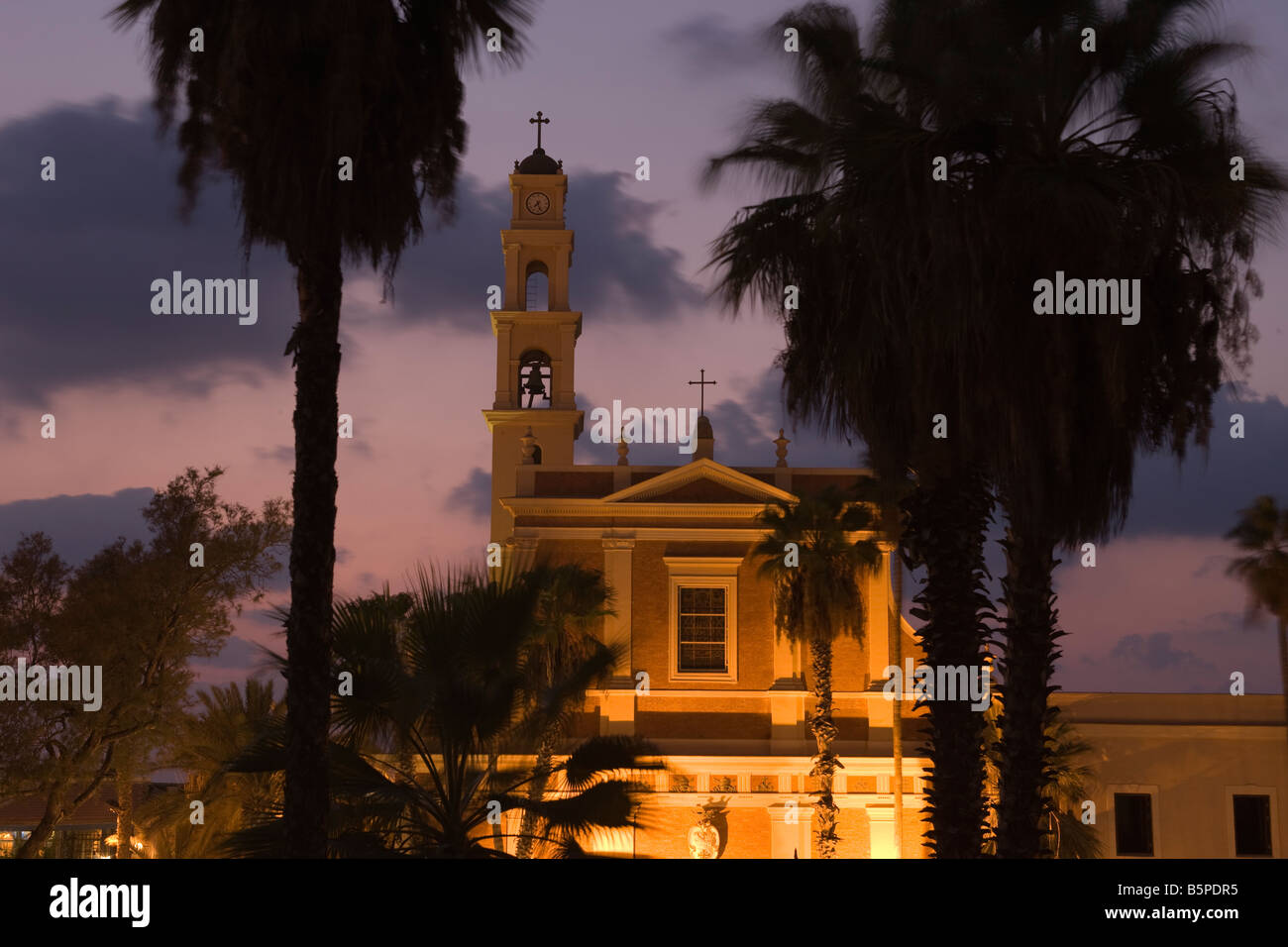 CAMPANILE MONASTERO DI SAN PIETRO ABRASHA PARCO VECCHIA CITTÀ JAFFA TEL AVIV ISRAELE Foto Stock