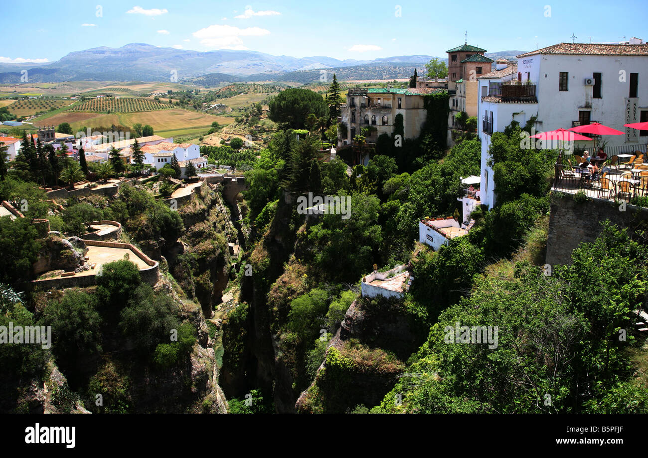 El Tajo Gorge, Ronda, Andalusia Spagna meridionale Foto Stock