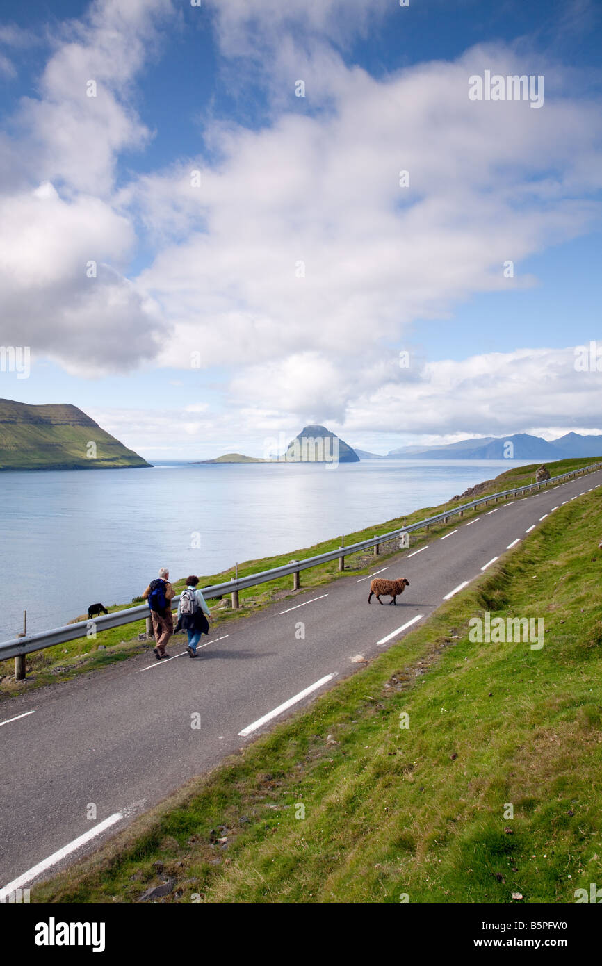 Isola di Koltur da Streymoy isola, isole Faerøer Foto Stock