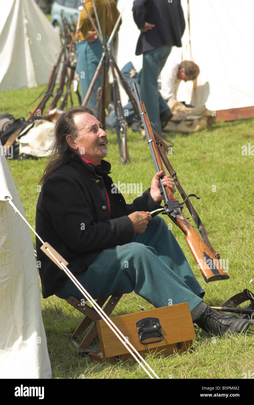 Un soldato dell'Unione - Borde Hill Country Fair, West Sussex. Foto Stock